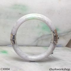 Lavender jade hinge bangle