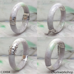 Lavender jade hinge bangle