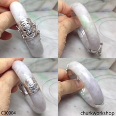 Lavender jade hinge bangle