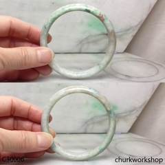 Multi-color jade bangle
