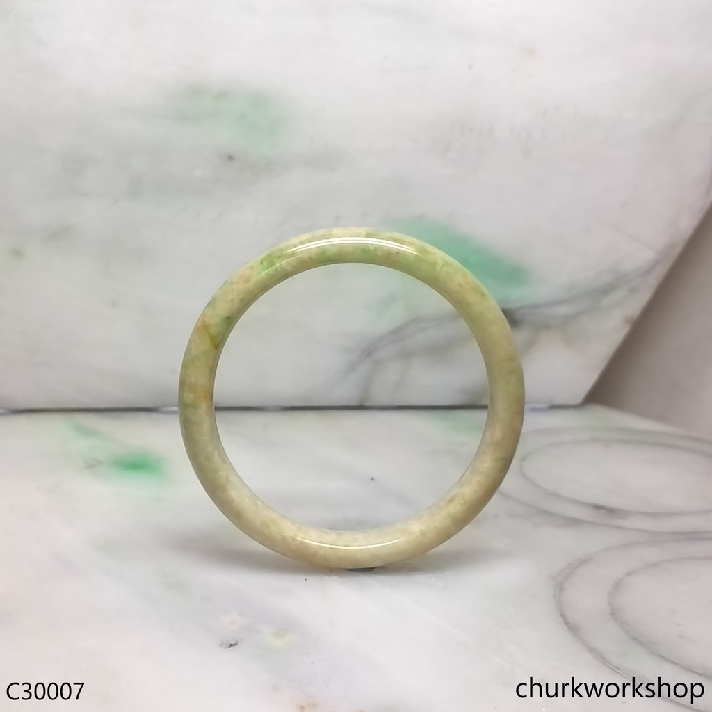 Yellowish small jade bangle