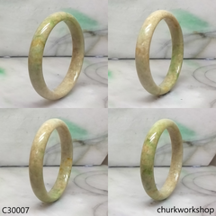Yellowish small jade bangle