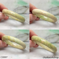 Yellowish small jade bangle