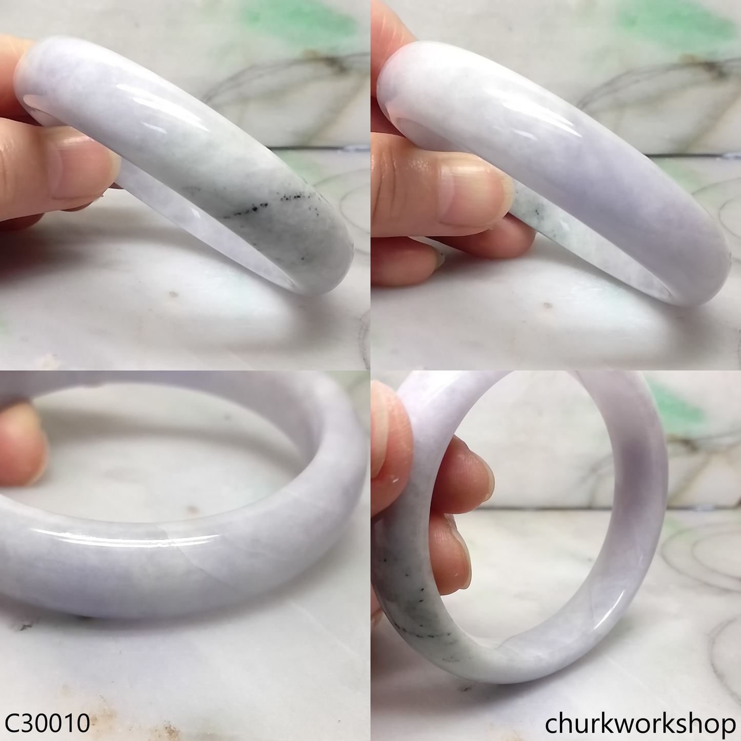 Lavender jade bangle