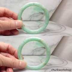 Light green jade bangle