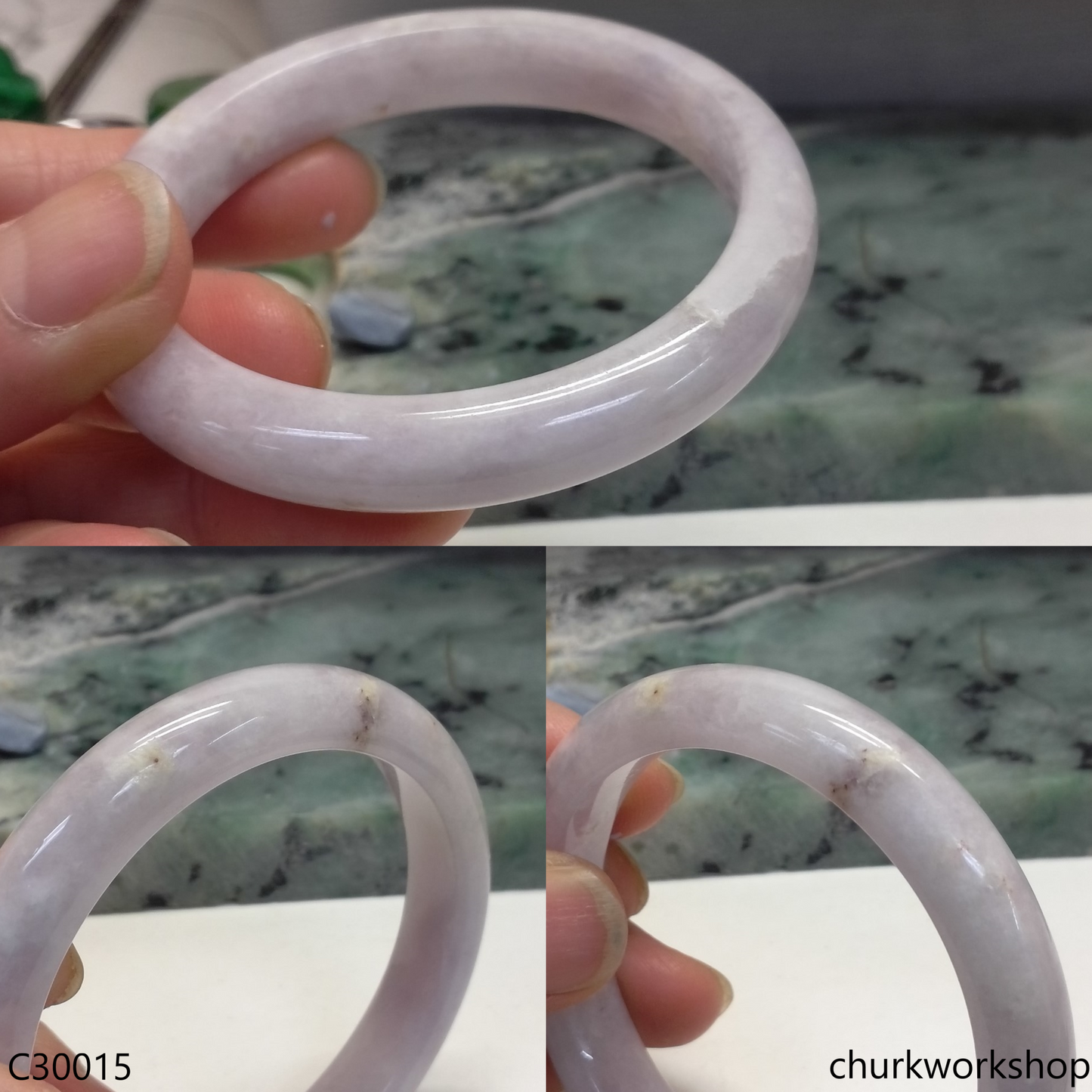 Lavender jade bangle