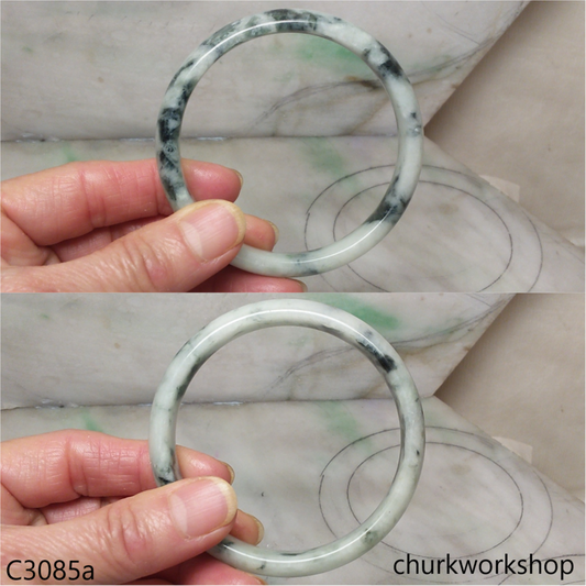 Large bluish green jade bangle