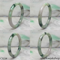 Mix bluish green jade bangle
