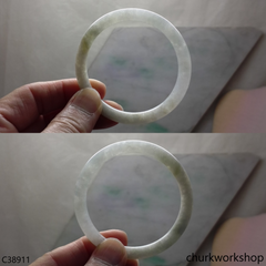 Small white jade bangle