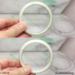 White base with green jade bangle
