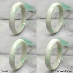 White base with green jade bangle