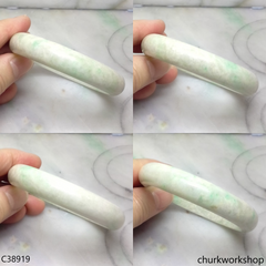 White base with green jade bangle