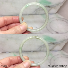 Light green jade bangle