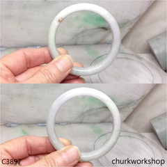 Light green mix lavender jade bangle