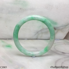 Reserved for Alex Light green base with green splotches bangle