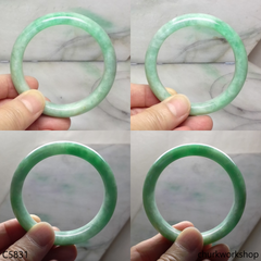 Light apple green jade bangle