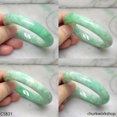 Light apple green jade bangle