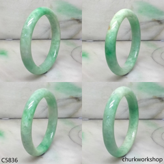 Small light apple green jade bangle
