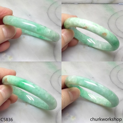 Small light apple green jade bangle