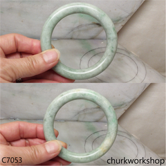 Light green jade bangle