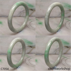 Light green jade bangle