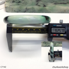 Large light green mix dark green & lavender jade bangle