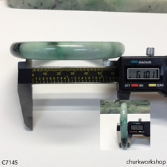Large light green mix dark green jade bangle