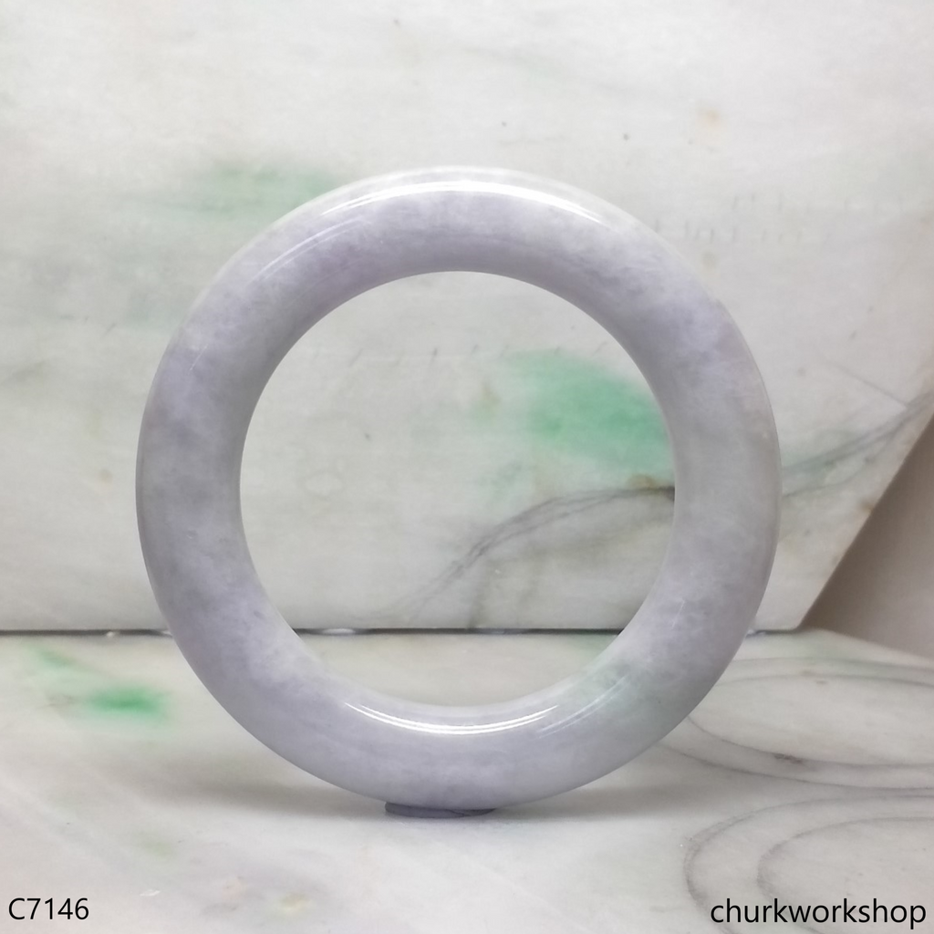 Extra thick lavender jade bangle