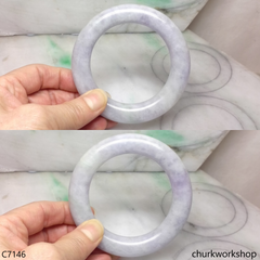 Extra thick lavender jade bangle