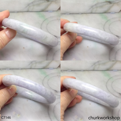 Extra thick lavender jade bangle