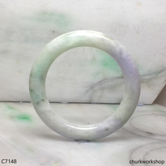 Light green mix lavender jade bangle