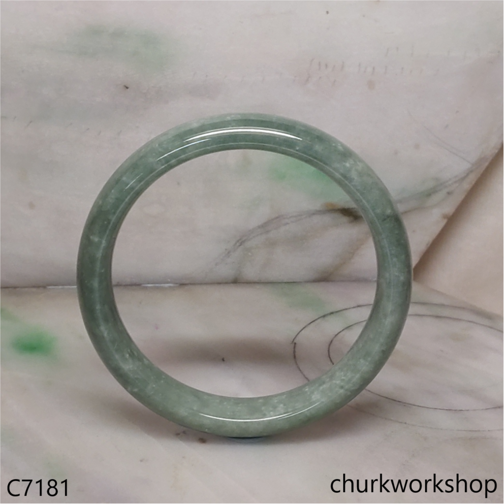 Large bluish green jade bangle