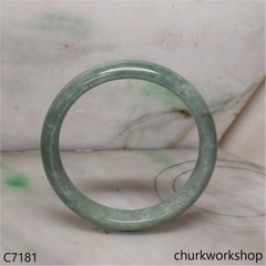 Large bluish green jade bangle