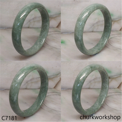 Large bluish green jade bangle