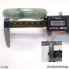 Large bluish green jade bangle
