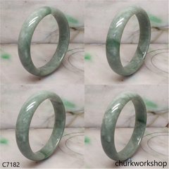 Large bluish green jade bangle