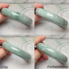Large bluish green jade bangle