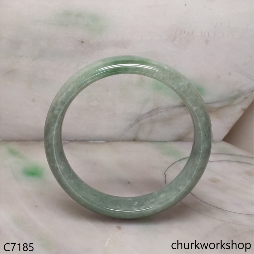 Large bluish green jade bangle