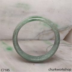 Large bluish green jade bangle