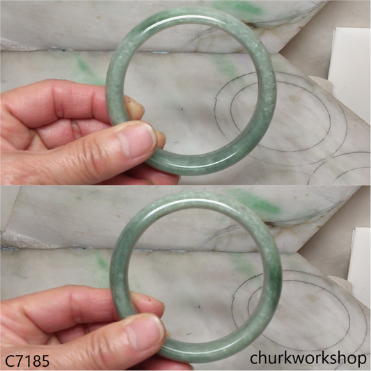 Large bluish green jade bangle