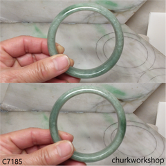 Large bluish green jade bangle