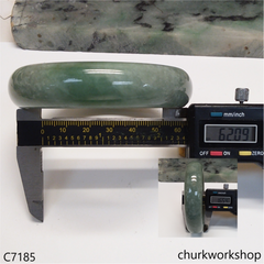 Large bluish green jade bangle