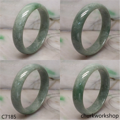 Large bluish green jade bangle