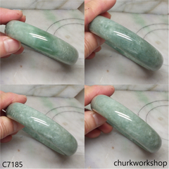 Large bluish green jade bangle