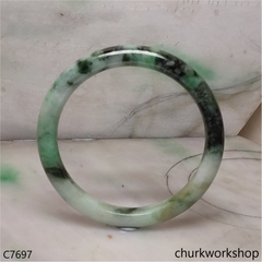 Multiple green jade bangle