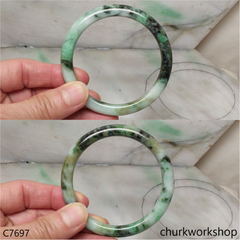 Multiple green jade bangle