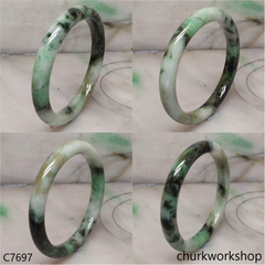 Multiple green jade bangle