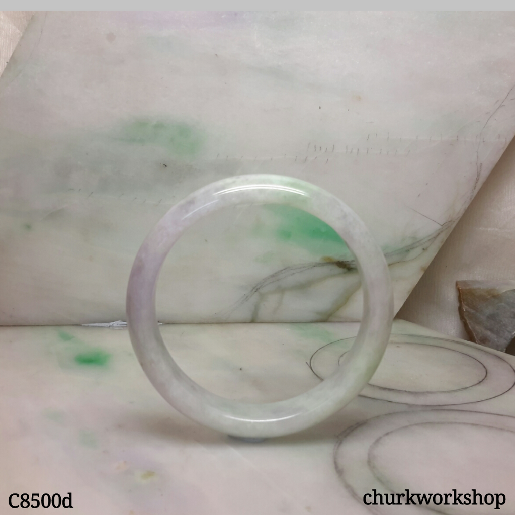 Light green mix lavender jade bangle