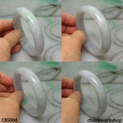 Light green mix lavender jade bangle