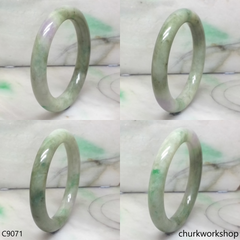 Bluish green jade bangle